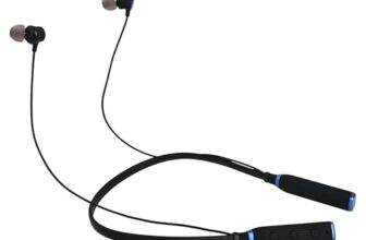 Bouncefit Sonic 225 Bluetooth Wireless Neckband, 60H Continuous Playback Battery, Deep Bass, Stereo Sound, HD Calls, Type C Fast Charging, Rich Audio, Earbuds with Mic Earphones (Blue)