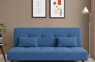 Centuary EasyFlip Sofa Cum Bed, 3-in-1 Sofa,Recliner & Double Bed,Blue Dusk