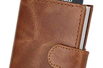 WildHorn Customizable Leather Wallet for Gifting | Engrave with Your Name,Company Name or Initials (Tan Crunch)