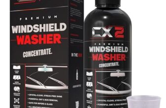 Windshield Washer Fluid Concentrate for Car| 300ml | Streak-Free Glass Cleaning | Removes Dust, Bugs & Road Grime | 20ml Dilution per 1L Water | Safe for Wiper Blades & Car Glass