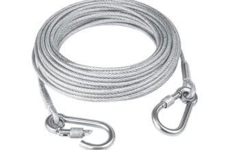 Heavy Duty Clothes Drying Rope 10 Meter with Stainless Steel Wire & Locking Hooks | Rust Resistant Steel Clothesline for Balcony, Laundry, Bathroom, Home, Travel, Camping & Outdoor Use