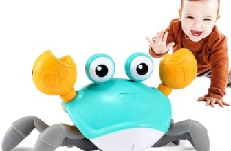 KIPA Gaming Full Fun Crawling Crab Baby Musical Kids Toy with LED Lights & Rechargeable Battery | Interactive Early Learning and Entertainment Toys for Kids Toddlers & Infants (Crab – Green)