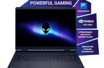 Alienware 16 Aurora Gaming Laptop, Intel Core 7 240H Processor, 16GB DDR5, 1TB SSD, RTX 5050 8GB GDDR7, 16.0″ 2.5k, 300 nits Display, Keyboard with 101 Key Backlight, Interstellar Indigo, 2.57kg