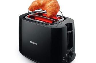Philips Daily Collection HD2583/90 600 watts 2 in 1 – Toaster and Sandwichmaker (Black)