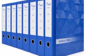 Bindex Asian Office Lever Arch Binder Box File Folder – Pack of 8, A4, Legal, Letter Size (Dark-Blue), Holds Up to 500 Sheets, PVC Free, Made in India