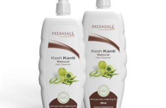 Patanjali Kesh Kanti Natural Shampoo 450ml, Herbal Hair Cleanser for Dandruff Control (Pack of 2)
