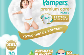 Pampers Premium Care Pants XXL 30 | No Marks | Indias Softest Diaper – XXL(30 Pieces)