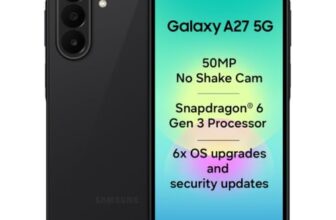 Samsung Galaxy A27 5G (Black, 8GB RAM, 128GB Storage) | 50MP No Shake Triple Camera | Snapdragon 4nm Processor | LPDDR5x | UFS 3.1 Storage | 6 Gen OS Upgrades | Super AMOLED Display