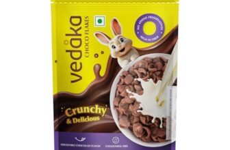 Amazon Brand – Vedaka Choco Flakes 1.2 kg | Irresistible Chocolate Flavor | Crunchy and Delicious | High in Fiber | No added Preservatives