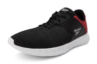 Reebok Men Synthetic/Textile Genesis Runner M Running Shoes Black/Vector RED UK-10