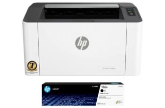 HP Laser 1008w Printer, Wireless, Single Function, Print, Hi-Speed USB 2.0, Up to 21 ppm, 150-sheet Input Tray, 100-sheet Output Tray, 10,000-page Duty Cycle, 1-Year Warranty, Black and White, 714Z9A
