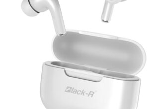 Black-R Truly Wireless Bluetooth in Ear Earbuds with Active Noise Cancellation Buds, Bombastic Bass, Type C Fast Charging, 4Mics for Calling, v5.4 Bluetooth TWS, Wireless Earphones with mic, White
