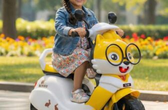 Toyzone Bunny Electric Scooter – Yellow | Rechargeable Scooty 6V | Powered by 4.5 ah Battery | Music Player with Bluetoooth & USB | 6 Month Warranty on Battery | Make in India | for Kids 2+ Years