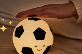 One94Store Football Shape Silicone Electronic Toy for Kids, 7 Color Changing Squishy Soft Touch USB 1200mAh Rechargeable Toy, Light-Up Football Kids Electronic Toy for Bedroom, Nursery & Home Decor