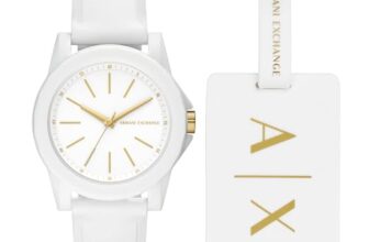 Armani Exchange Silicone Analog White Dial Women’s Watch-Ax7126