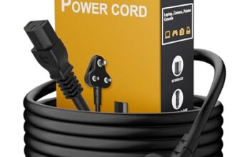 FEDUS Computer Power Cable Cord for Desktops PC and Printers/Monitor SMPS IEC Mains Power Cable 1.5M(Black)
