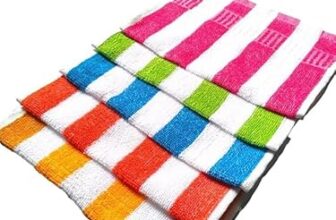 Laser Shield 100% Cotton Hand Towel – 350 GSM, Cabana Ultra Soft and Super Absorbent (Size 12 X 18 Inches, Set of 6 Pieces)