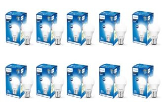Philips 9-Watts B22 LED Cool Day White LED Bulb, Pack of 10, (Ace Saver)