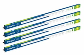 Crompton Laser Ray Smile 24W LED Batten |4 feet Slim Batten for Living Room & Bedroom | Energy Efficient Tubelight for Home | BIS Approved | Cool Day Light (6500K) (Pack of 4)