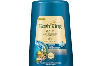 Kesh King Gold Anti-Dandruff Shampoo with 21 Herbs + Bio Niacinamide for Men & Women I 99% Users saw reduced dandruff in 2-weeks* I Eliminates dandruff & maintains scalp moisture, 1000ml