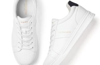 U.S. Polo ASSN. Mens KENSY White Sneakers – (UK9) (UK10) (2FD24878W01)