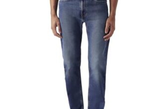 Levi’s Men’s 505 Mid Indigo Straight Fit Mid-Rise Jeans