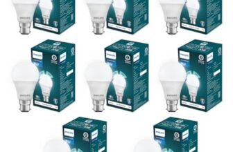 Philips Multi – Wattage LED Bulb | 2 Wattages (9w, 0.5w) In 1 LED Bulb | Colour : Crystal White, Pack Of 8