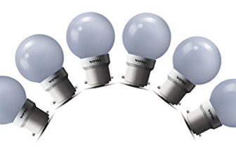wipro Safelite N10002 B22 LED Night Lamp (Warm White, 0.5-Watt) Pack of 6