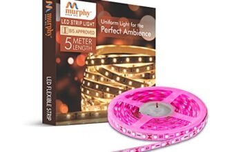 Murphy 25W LED Strip 2835 Cove Light 5 Metre (Pink, Pack of 1) with Driver