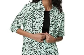 Marks & Spencer Printed Collared Blouse Green Mix