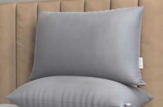 MYARMOR Height Adjustable Microfiber Pillows Set of 2 for Sleeping – 16″x24″ Standard Pillow | 6 Months Warranty | 41 x 61 cm – Grey