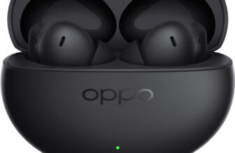 OPPO Enco Air5 Pro with 6mic 55dB ANC, 12mm Driver, 54Hrs Battery,Hi-Res Audio & IP55 Bluetooth(Matte black, True Wireless)