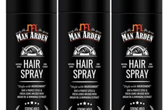 Man Arden Hair Spray – Strong Hold, Styling with Nourishment – Argan Oil and Bhringraj, 180 ml x Pack Of 3