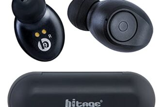 Hitage Earbuds TWS-13 True Wireless Bluetooth Earbuds Headset Wireless Earphones Bluetooth Headphones with Mic HD Stereo Sound Lightweight & Ergonomic Earphones
