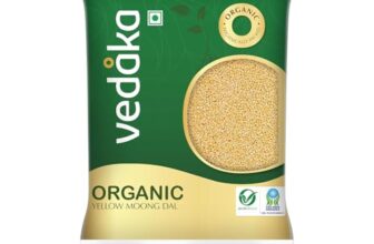 Amazon Brand – Vedaka Organic Yellow Moong Dal | 1 Kg | Naturally Rich Source Of Protein | Cholesterol Free & No Added Additives