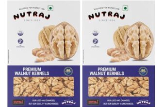 Nutraj California Walnut Kernels Without Shell 400g (200g x 2) Pack | Akhrot Giri |Dry Fruits | Nuts | Grocery Items.