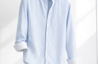 JNV FASHION Men Striped Casual Blue, White Shirt