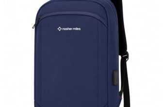 Nasher Miles Queens Passenger Workpack 22 Liters Water Resistant, Padded, Premium Reversed Polyester Navy Blue Laptop Backpack | USB charging| Unisex | Ideal For Office