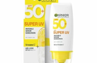 Garnier Super UV Invisible Serum Sunscreen SPF 50 PA++++ UVA/B for Broad Spectrum | Lightweight with Vitamin C | No White Cast | For All Skin Types (Oily, Dry, Acne-prone) | For Men & Women 30ml