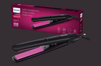 PHILIPS Selfie Straightener HP8302/06 Hair Straightener(Black)
