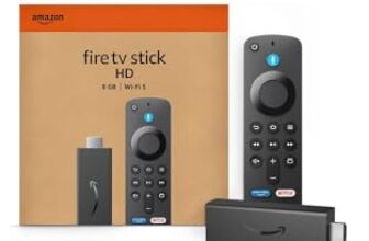 Amazon Fire TV Stick HD, Alexa Voice Remote with TV power & volume controls, full HD streaming device