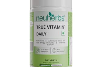 Neuherbs Daily Multivitamin 60 Tablets |True Vitamin for Men & Women with Vitamin C, B12, D, Magnesium,Iron & Zinc | Supports Energy, Stamina & Immunity
