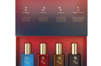 SET WET AM/PM Gift Set 4×20 ml Premium Scent with Long Lasting Fragrance Perfume Eau de Parfum  –  80 ml(For Men)