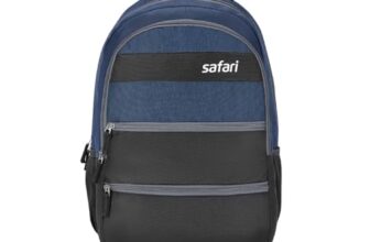 Safari Quirk 30L Laptop Backpack, 2 Compartments, Premium Polyester Fabric, Bottle Holder, School Bag For Boys And Girls, College Bag For Unisex, Office Bag, Travel Bag, Color- Blue