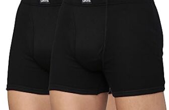 Levi’s Men’s Cotton Brief (Pack of 2) (PR8240BB_Black, Black_Medium_Black_M)