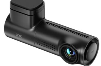 Boat Hive Dashcam E1, 1296P Full HD Recording, G-Sensor Emergency Recording, Loop Recording, Low Light Vision, Wide Angle FOV, Built-in Wi-Fi, Mic, Speaker, App Support (Space Black)