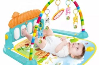 TinyPlay Baby Play Gym for Babies (0–12 Months) | Model KK0639 | Soft Play Mat with Hanging Toys, Musical Piano Keyboard & Tummy Time Support | Activity Play Gym for Newborns & Infants (Multicolor)