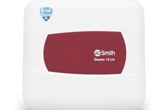 AO Smith Geyser 15 Litre 5 Star Rating (BEE) | Powerful 2KW Heating | Storage Water Heater With 2X Corrosion Resistant Blue Diamond Glass Tank | Warranty: 5 Yr Tank, 2 Yr Comprehensive | HSE-SHS-015