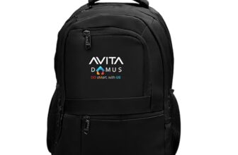 AVITADOMUS Everyday Compact Laptop Backpack with USB Charging Port | 30L | Water-Resistant Slim Office & College Bag | Fits Upto 46cm Laptop | Lightweight, Polyester – Black