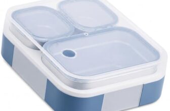 VAYA Tydbyt Stainless Steel Lunch Box for Kids & Boys, 650ml, 3 Steel Containers & Lids, No Mix-Up Tiffin Box, School Bento Box, Blue